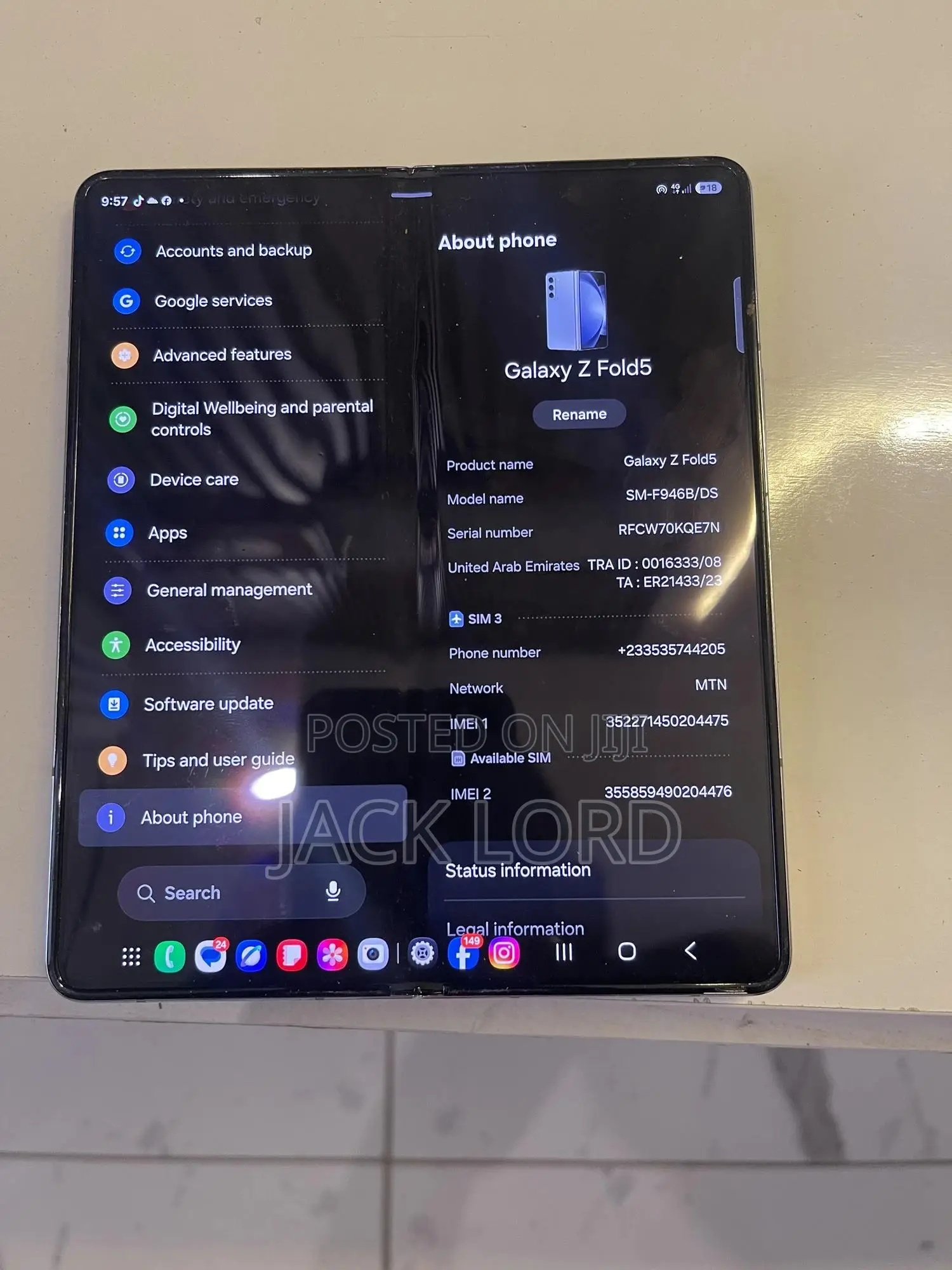 Samsung Galaxy Z Fold 5 256 GB Gray