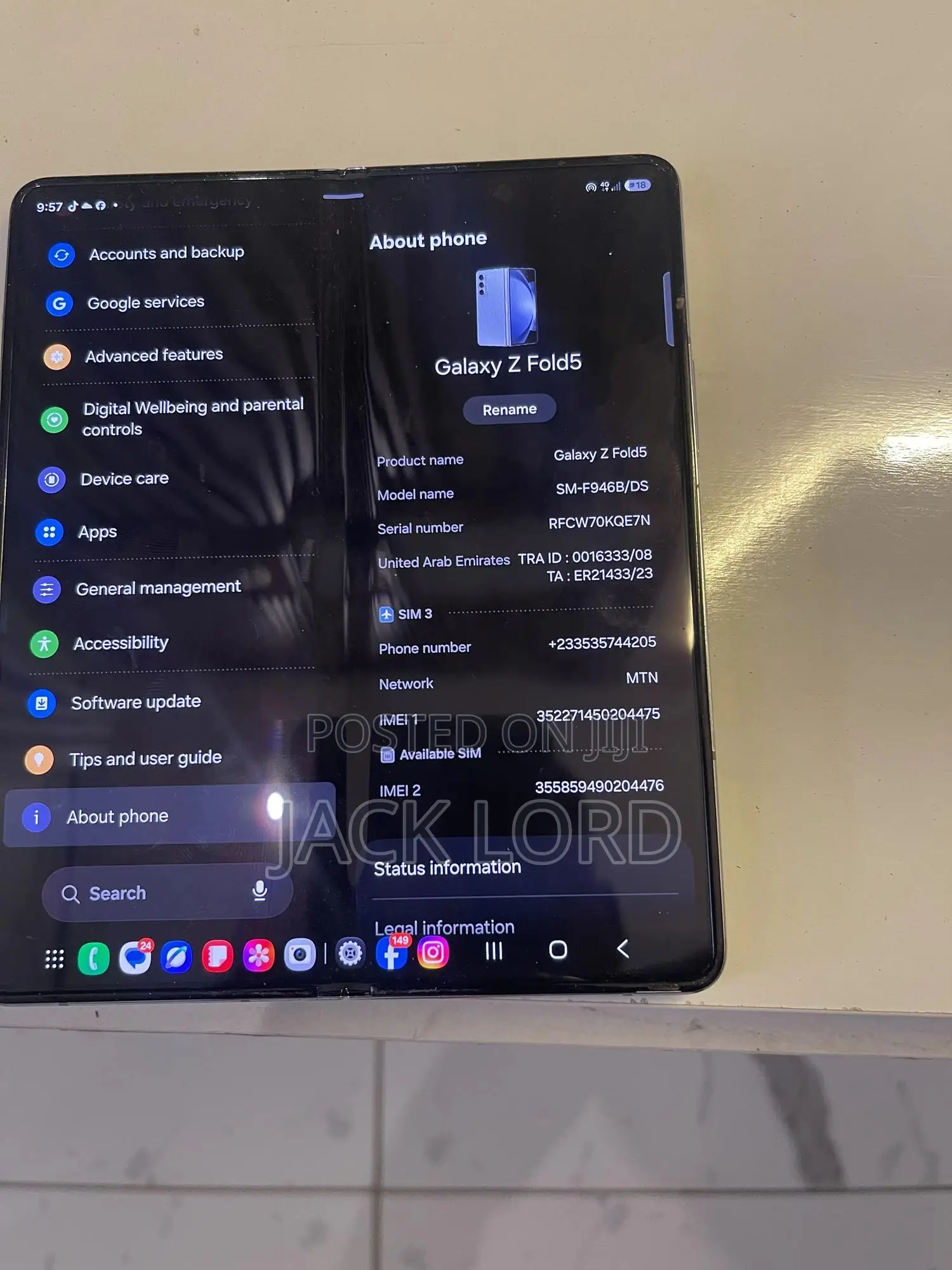 Samsung Galaxy Z Fold 5 256 GB Gray
