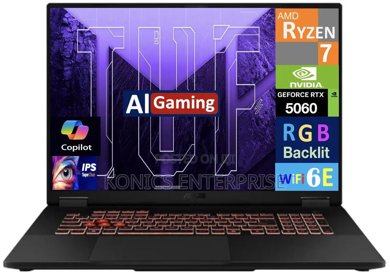 New Laptop Asus TUF Gaming A17 16GB AMD Ryzen 7 SSD 1T