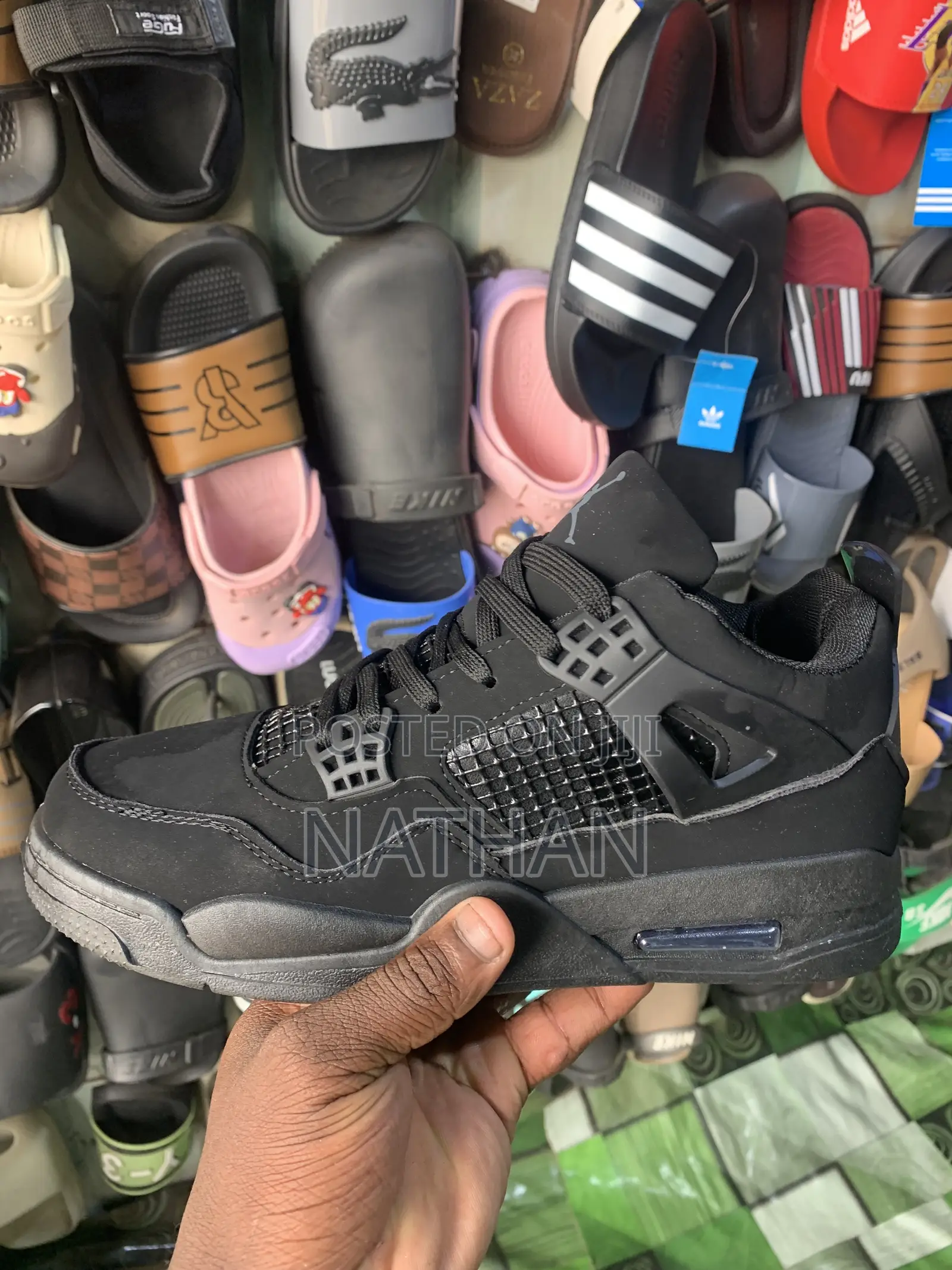 Orginal Jordan Retro 4 All Black Good Quality