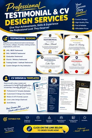 Testimonials &Cv Design Service