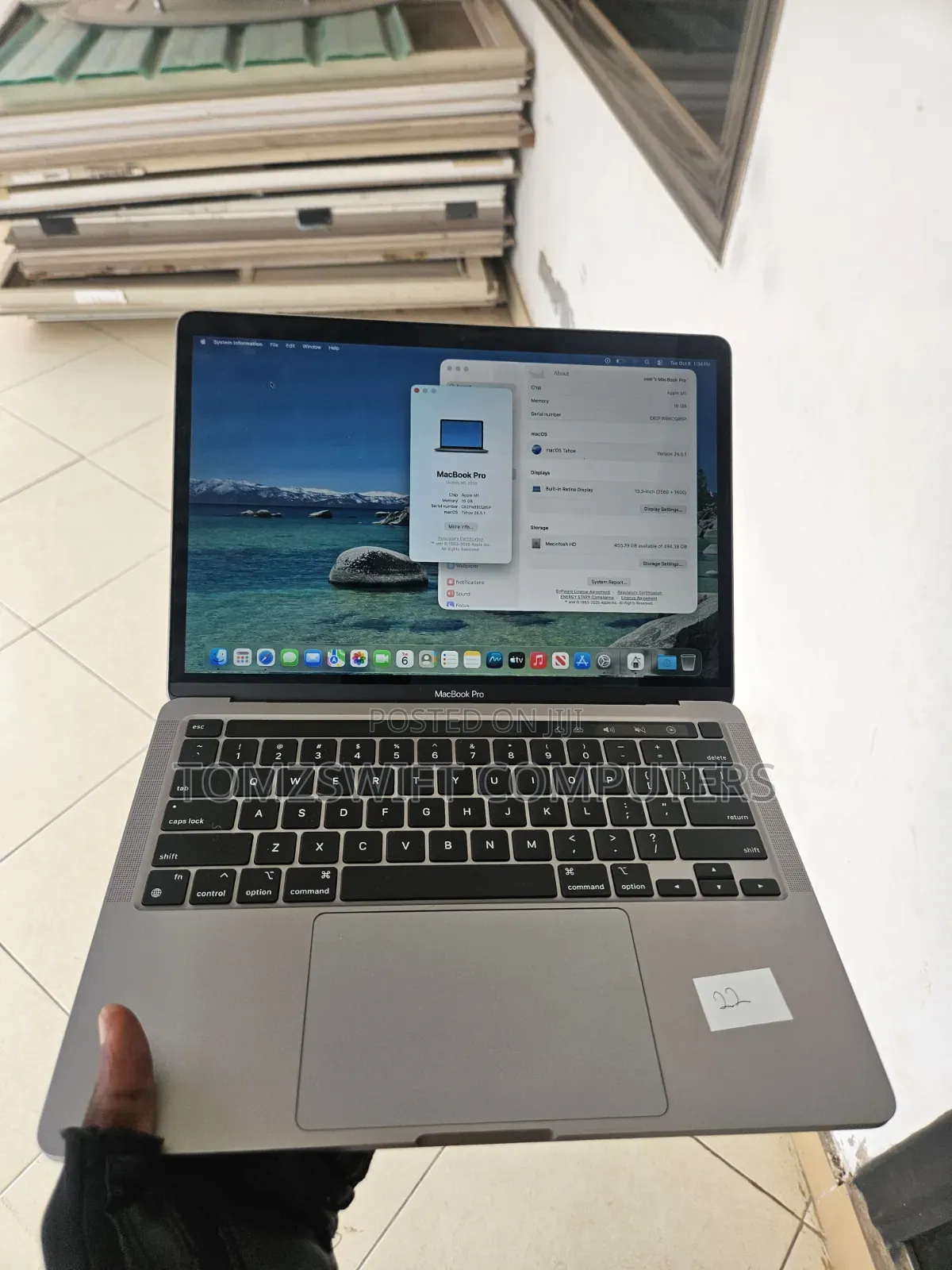 Laptop Apple MacBook Pro 2020 16GB Apple M1 SSHD (Hybrid) 512GB