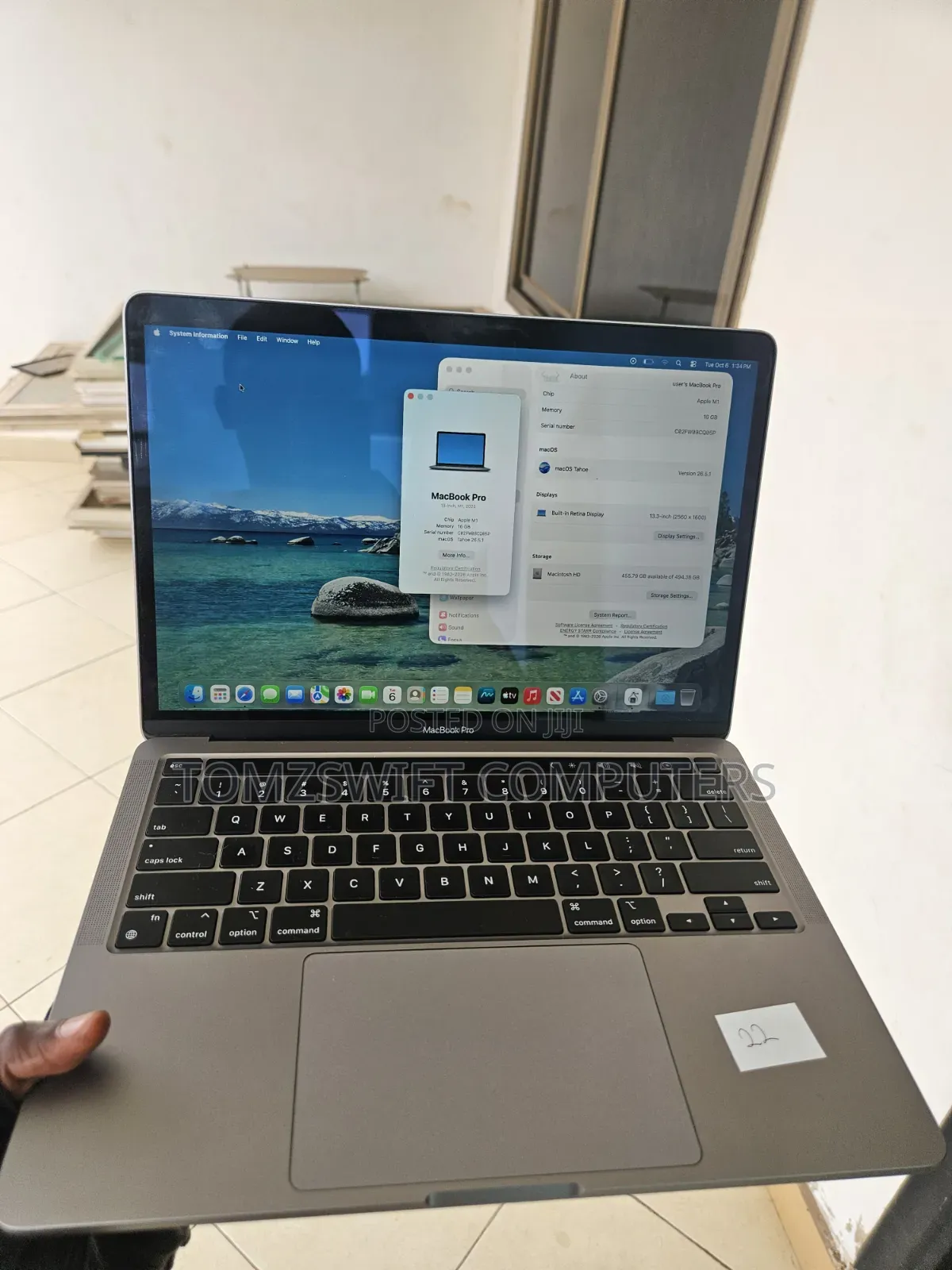 Laptop Apple MacBook Pro 2020 16GB Apple M1 SSHD (Hybrid) 512GB