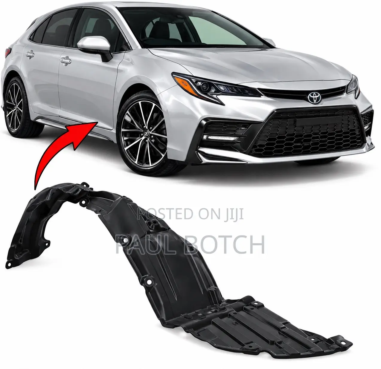 2020,2021,2022,2023,2024 Toyota Corolla Front Fender Liners/Mudguards.