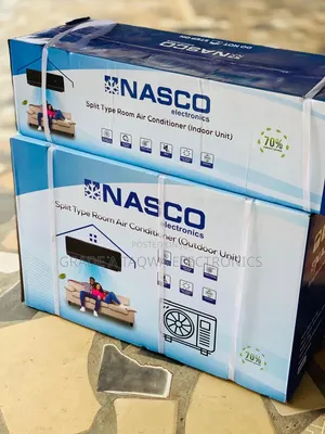 Valuable Sleek Nasco Black 1.5hp Air Conditioner