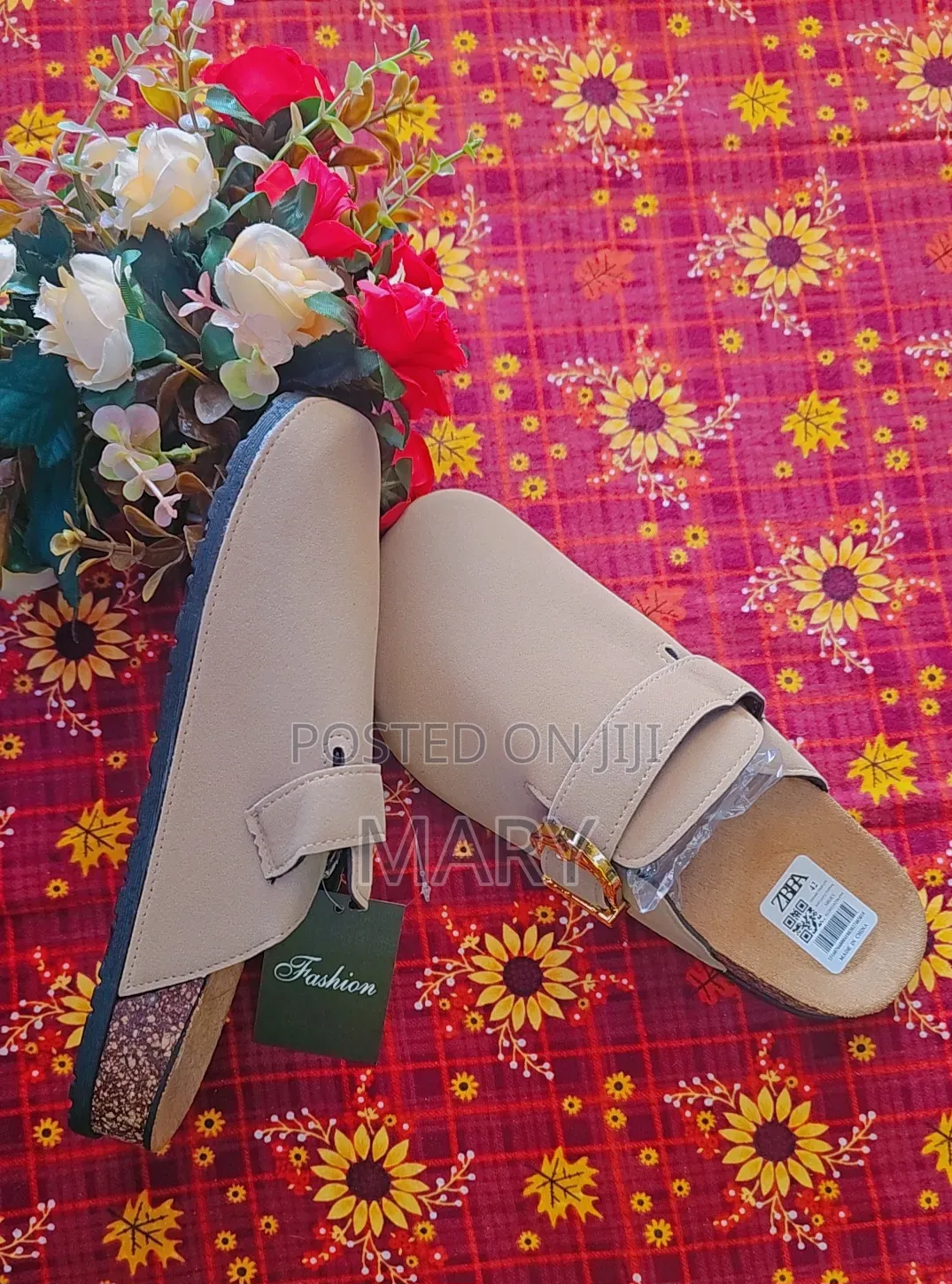 A Suede Slip-on Clogs