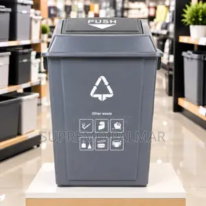 25L Push-Lid Dustbin – Blue, Grey or Green
