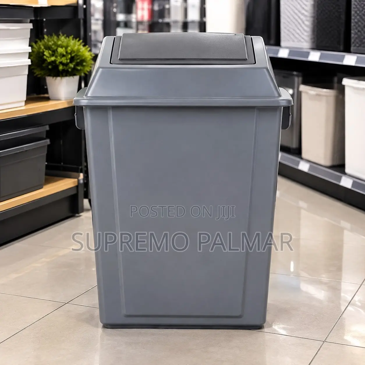 25L Push-Lid Dustbin – Blue, Grey or Green