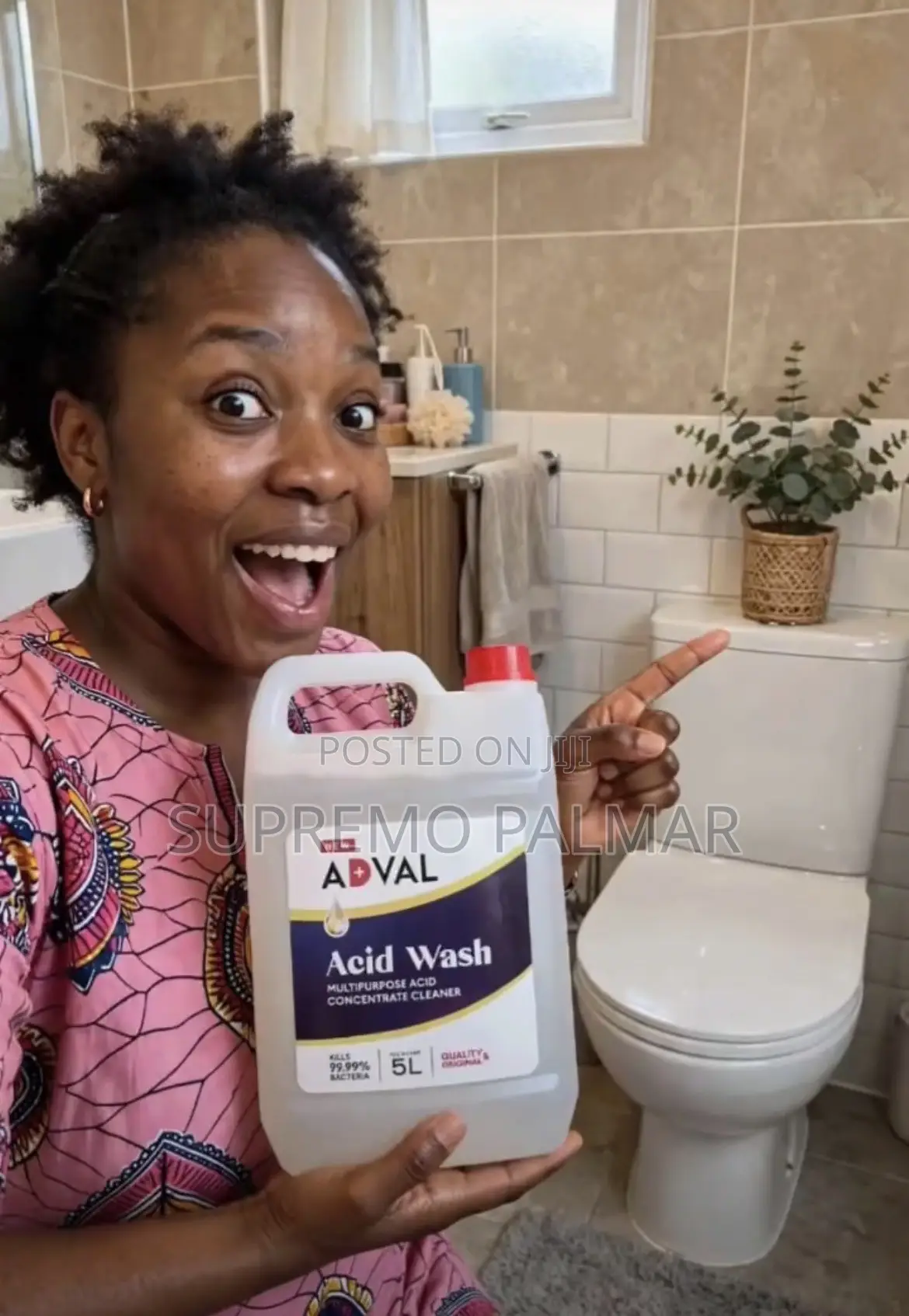 5L Acid Wash Concentrate - Heavy-Duty Cleaner for Tiles Floor, Toilet