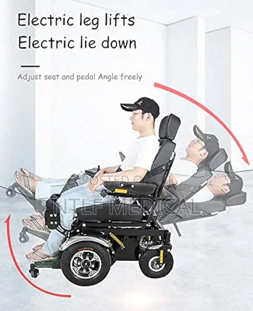 Electirc Wheelchair (Multi Functional. Lie Flat, Sit or Stand)