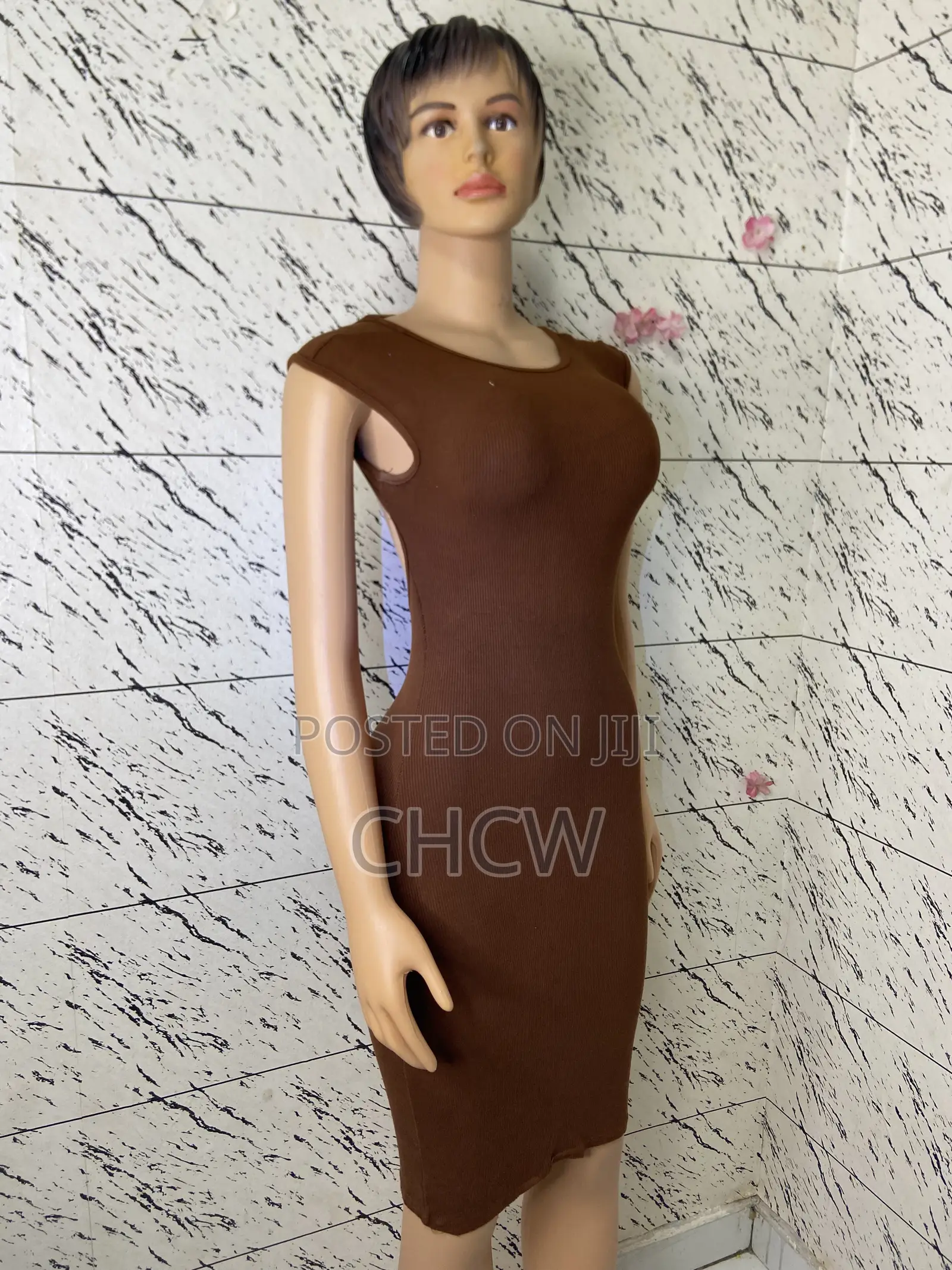 New Sexy Ladies Brown Dress and a Matching Ladies Bag Both for 100Gh