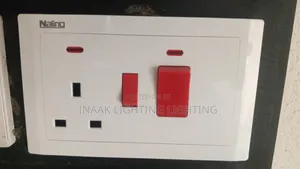 Naling 45A Cooker Switch With 13A Socket - White