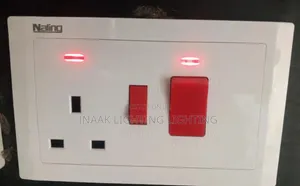 Naling 45A Cooker Switch With 13A Socket - White