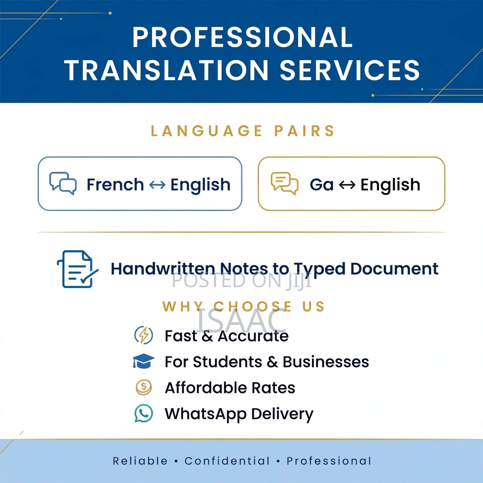 French and Ga Translator -Accra