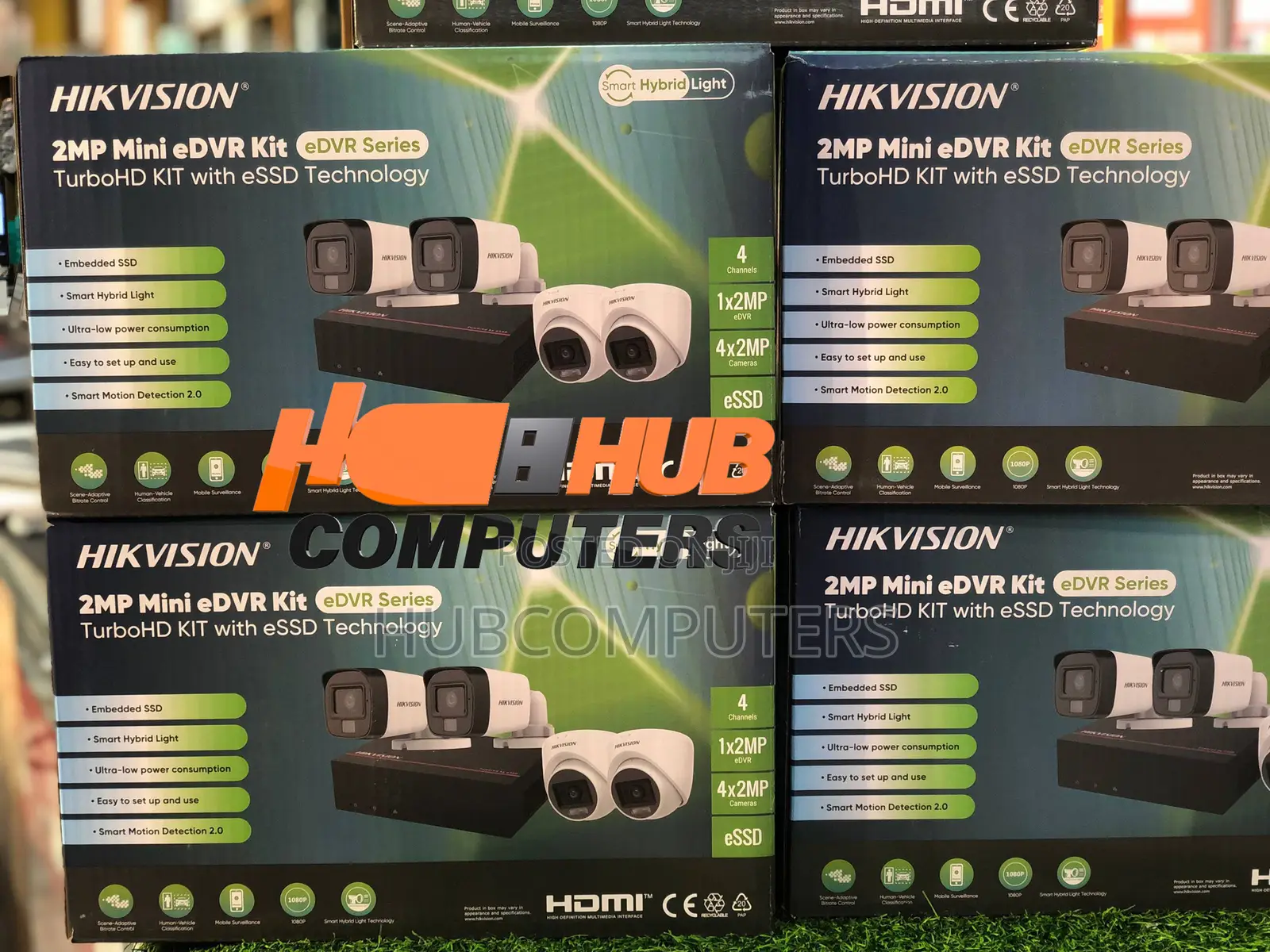 Hikvision DS-J142I/E04HGHI-XD+4CAM 2mp 4 Channel Mini eDVR Camera Kit