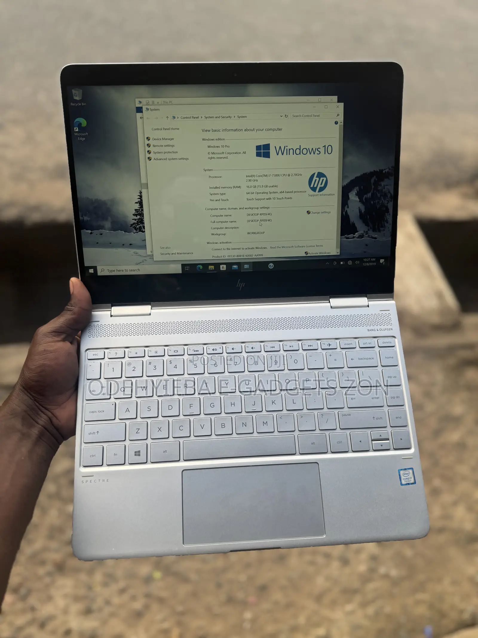 Laptop HP Spectre 16GB Intel Core i7 SSD 512GB
