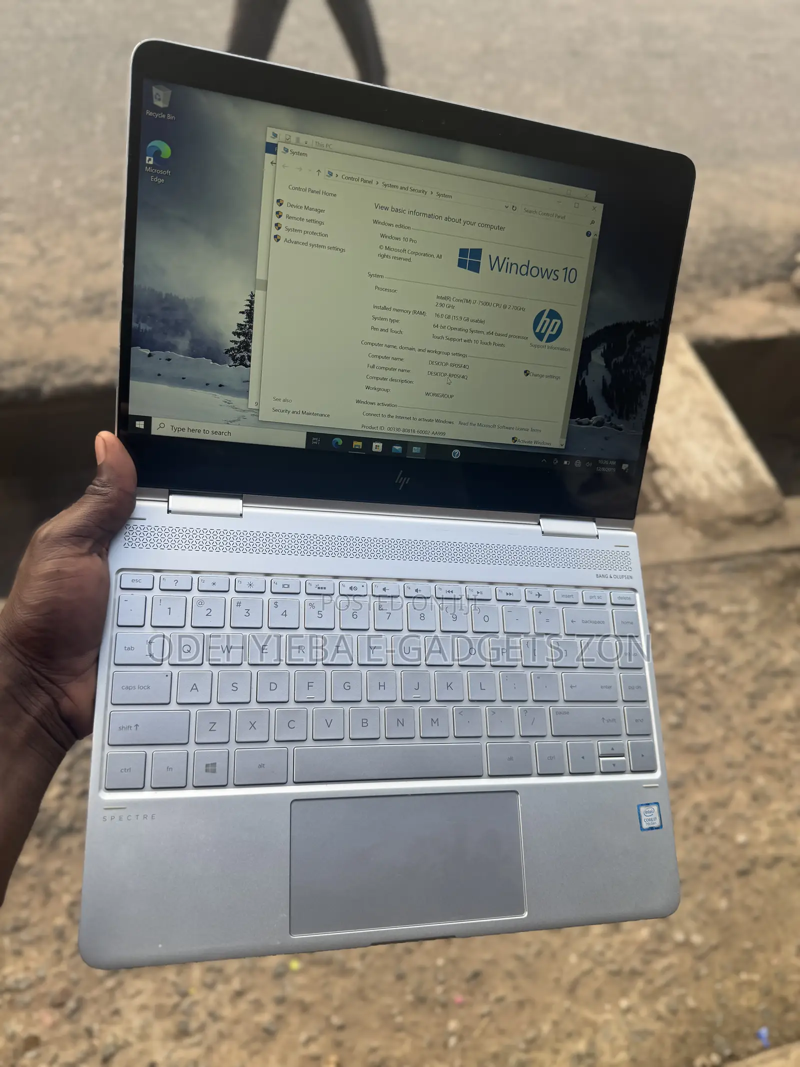 Laptop HP Spectre 16GB Intel Core i7 SSD 512GB
