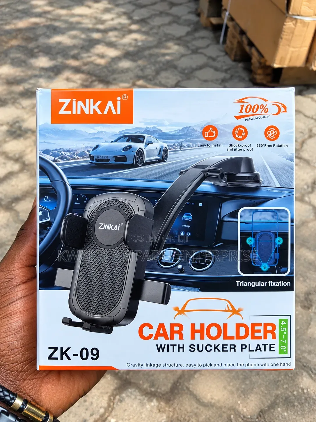 Car Dashboard Phone Holder – Strong Suction Cup Mount