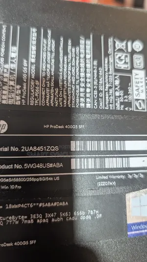 Desktop Computer HP ProDesk 400 G4 8GB Intel Core i5 SSD 256GB