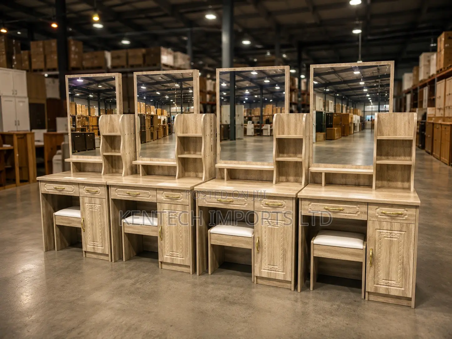 Modern Light Oak Vanity Set