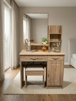 Modern Light Oak Vanity Set