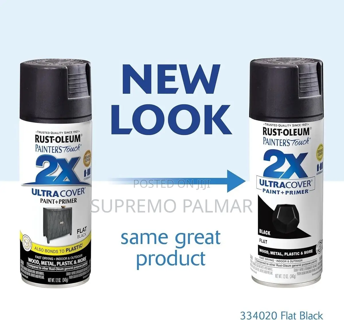 Rust-Oleum 2X Ultra Cover 12oz – Flat Black Paint & Primer Spray