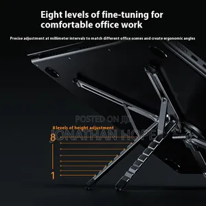 Laptop Stand + Phoneholder 2 in 1 Aluminum Adjustable