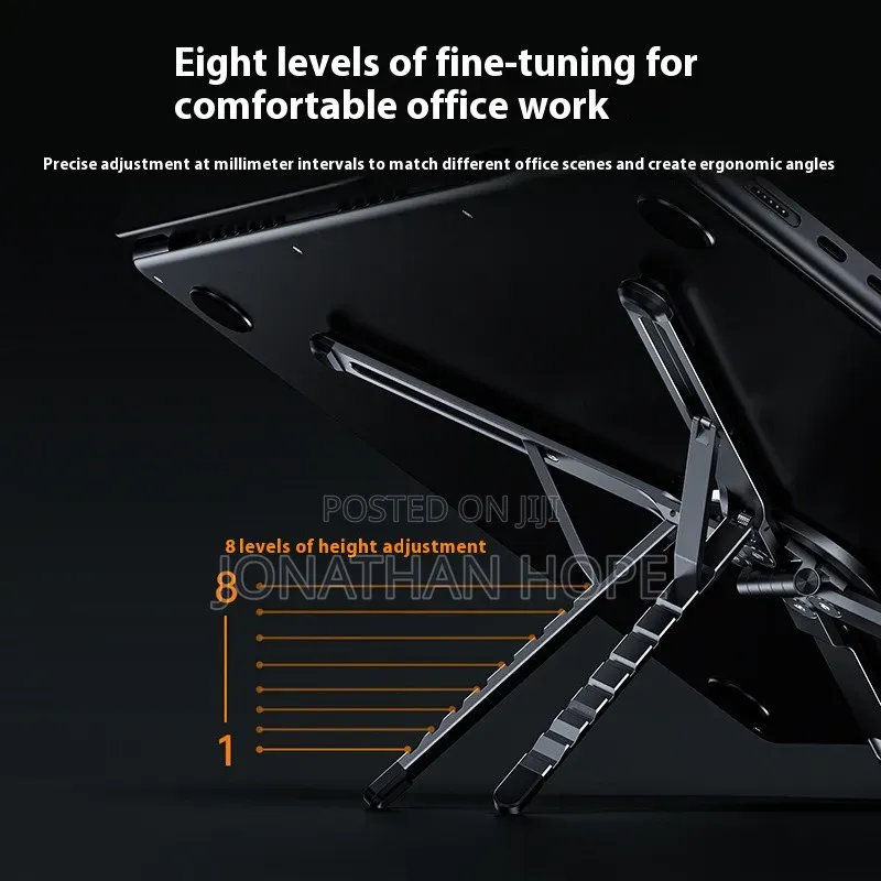 Laptop Stand + Phoneholder 2 in 1 Aluminum Adjustable