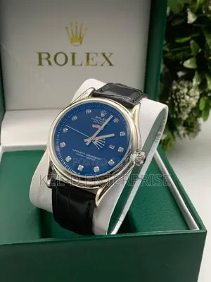 Rolex Leather Strap Watch