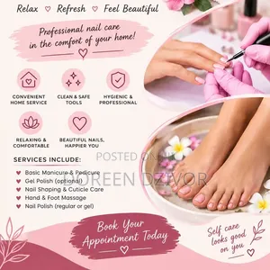 Professional Pedicure and Manicure Service