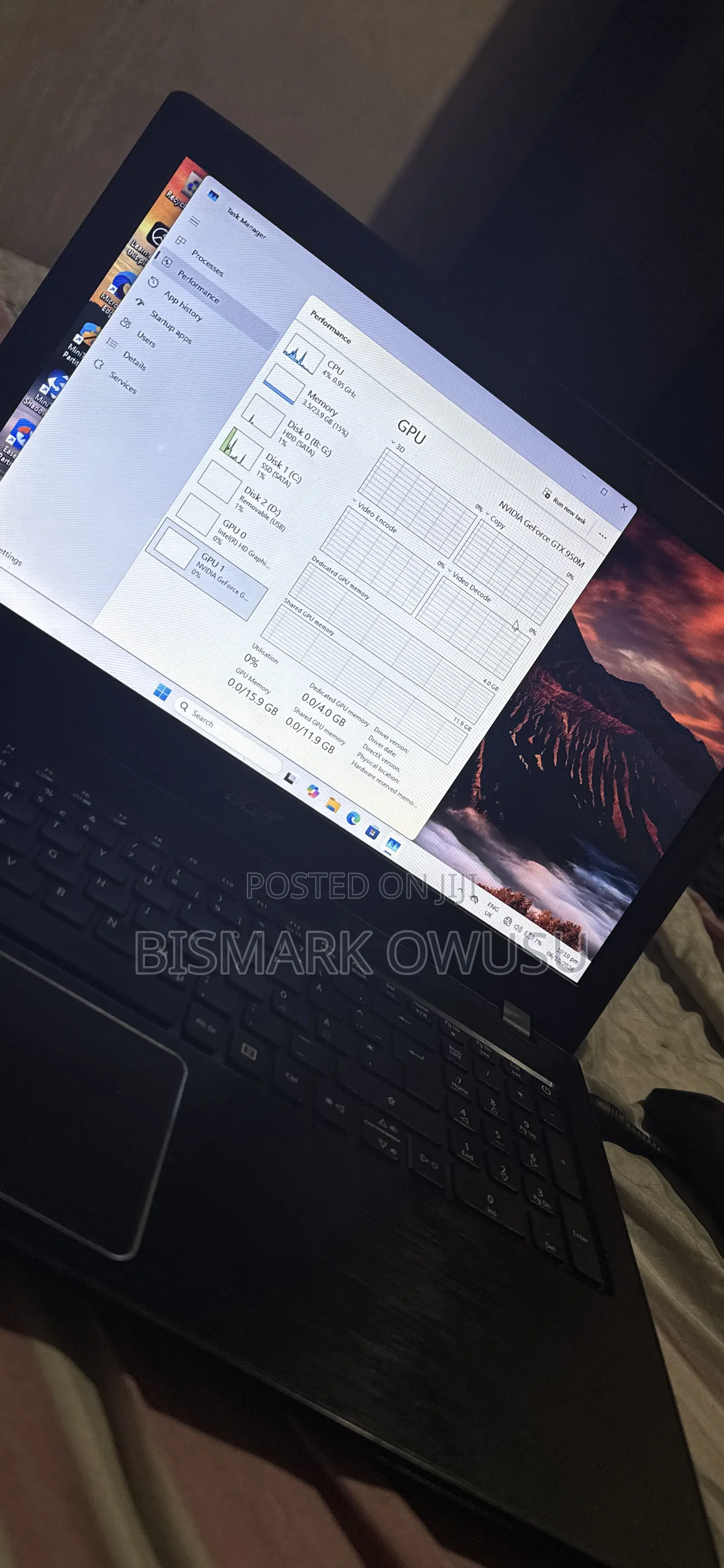 Laptop Acer AcerNote 350 16GB Intel Core i5 SSD 256GB