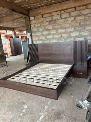 Floating Bed Frame With Side Drawers
