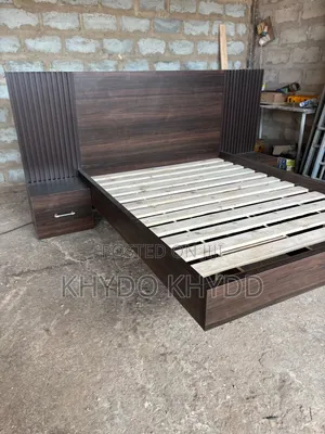 Floating Bed Frame With Side Drawers