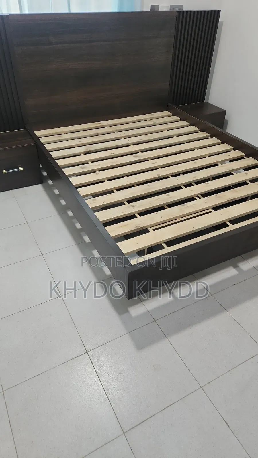 Floating Bed Frame With Side Drawers