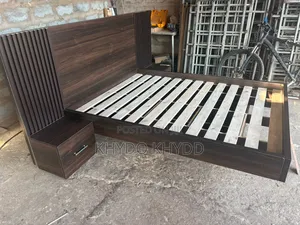 Floating Bed Frame With Side Drawers