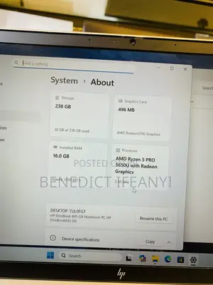 Laptop HP EliteBook 840 G8 16GB AMD Ryzen 5 SSD 256GB