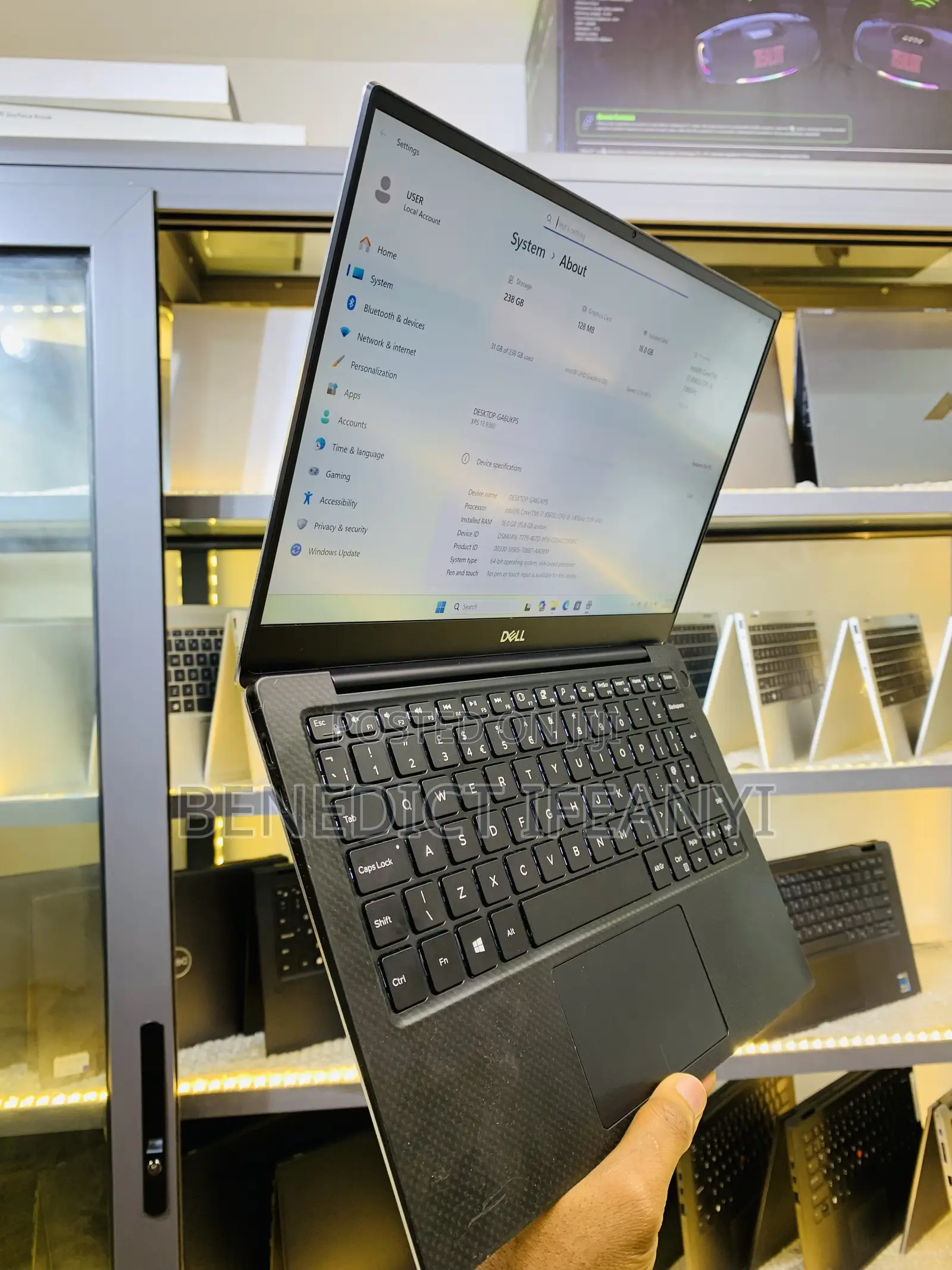 Laptop Dell XPS 13 9380 16GB Intel Core i7 SSD 256GB