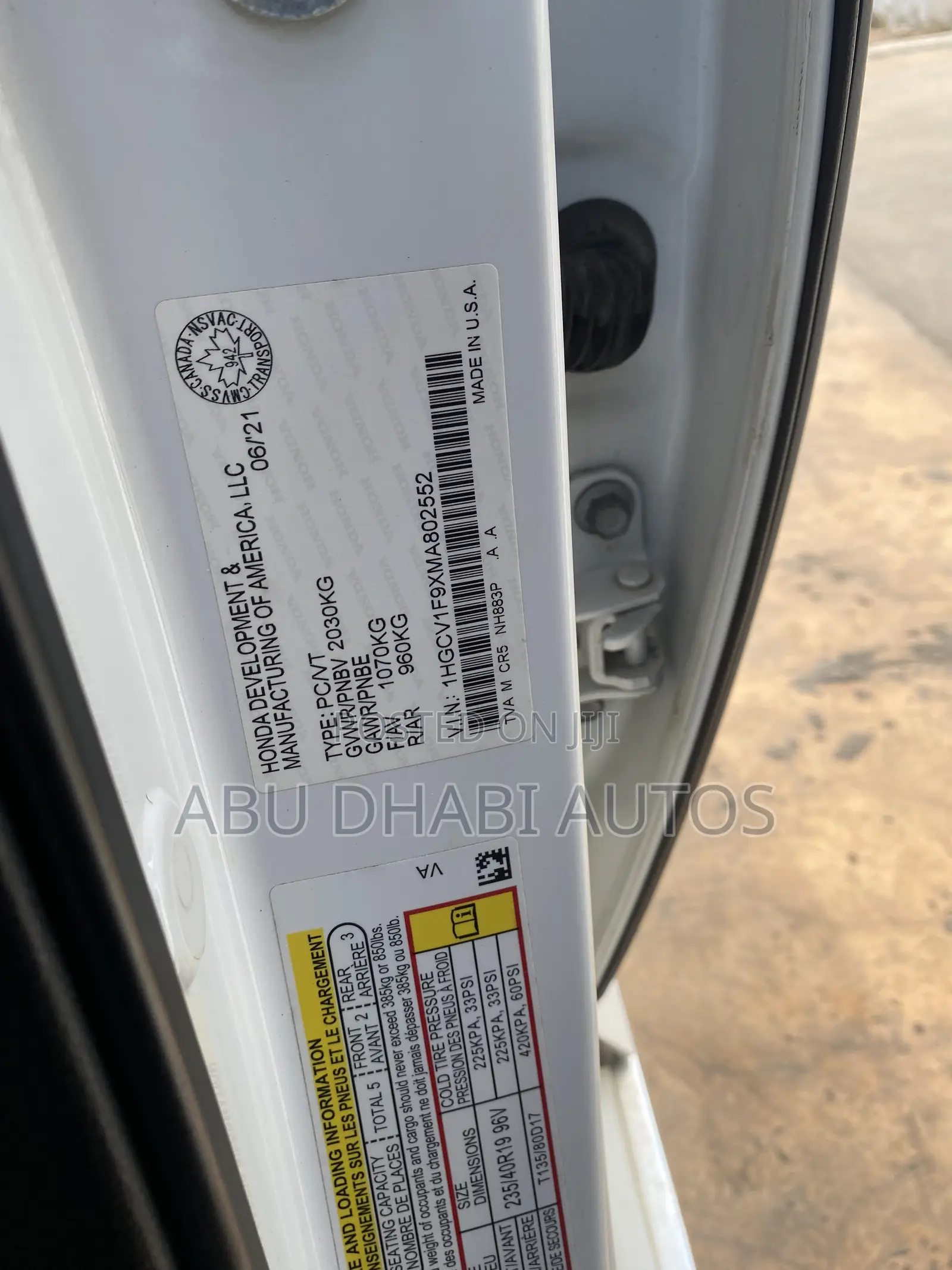 Honda Accord Touring 2.0T 2021 White