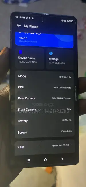 Tecno Camon 30 256 GB Black