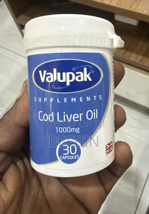 Valupak Cod Liver Oil 1000mg – Omega 3, Vitamins a & D3