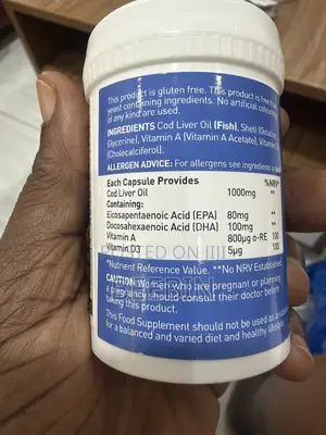 Valupak Cod Liver Oil 1000mg – Omega 3, Vitamins a & D3