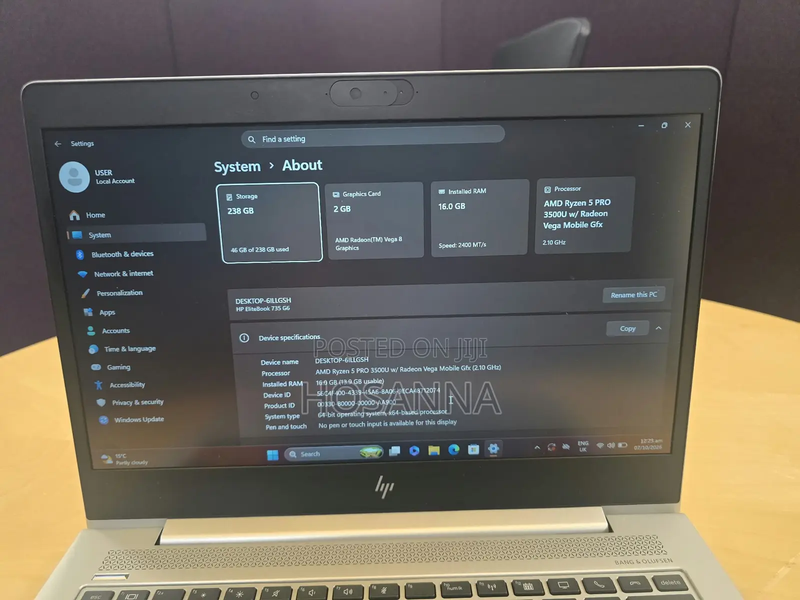 Laptop HP EliteBook 735 G6 16GB AMD Ryzen 5 SSD 256GB