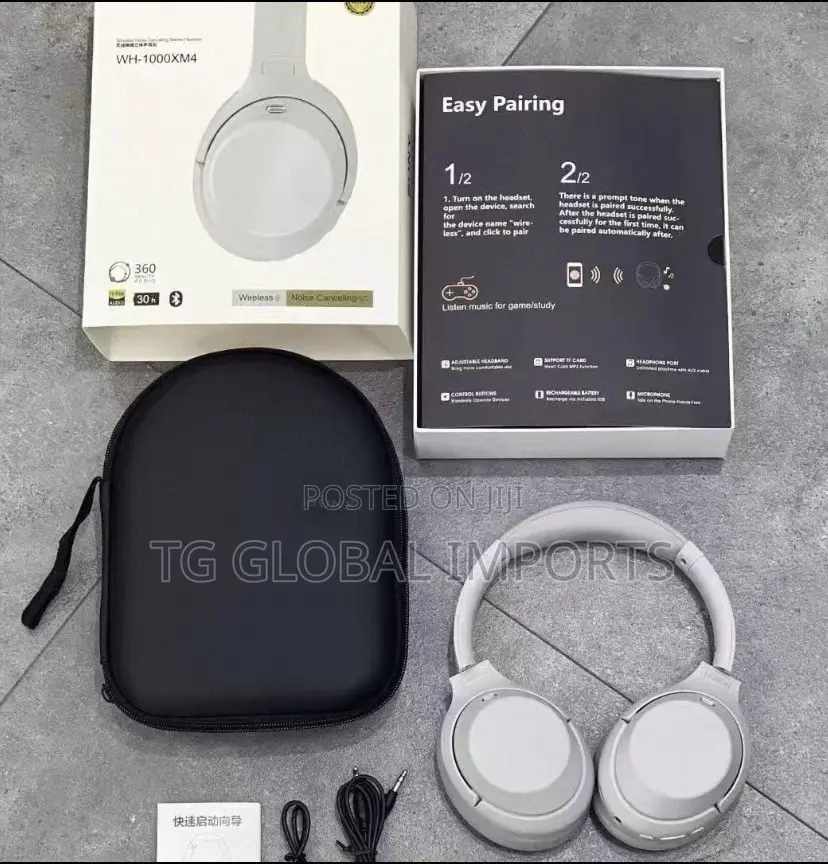 Premium WH-1000XM6 Style Wireless Headphones (Navy Blue)
