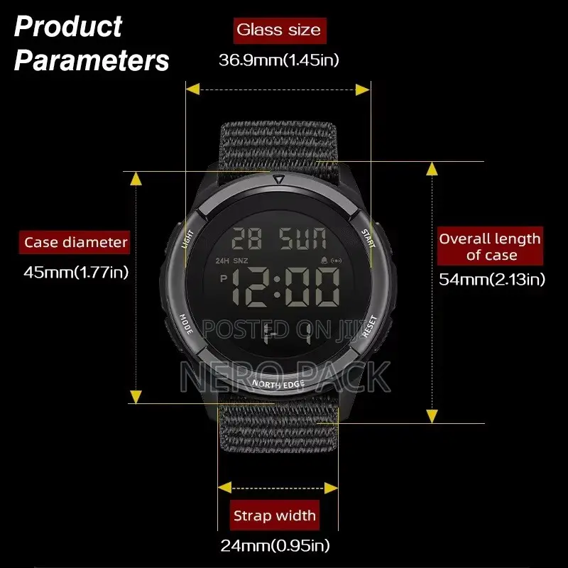 NORTH EDGE TERRAX Men’s Luxury Sports Digital Watch