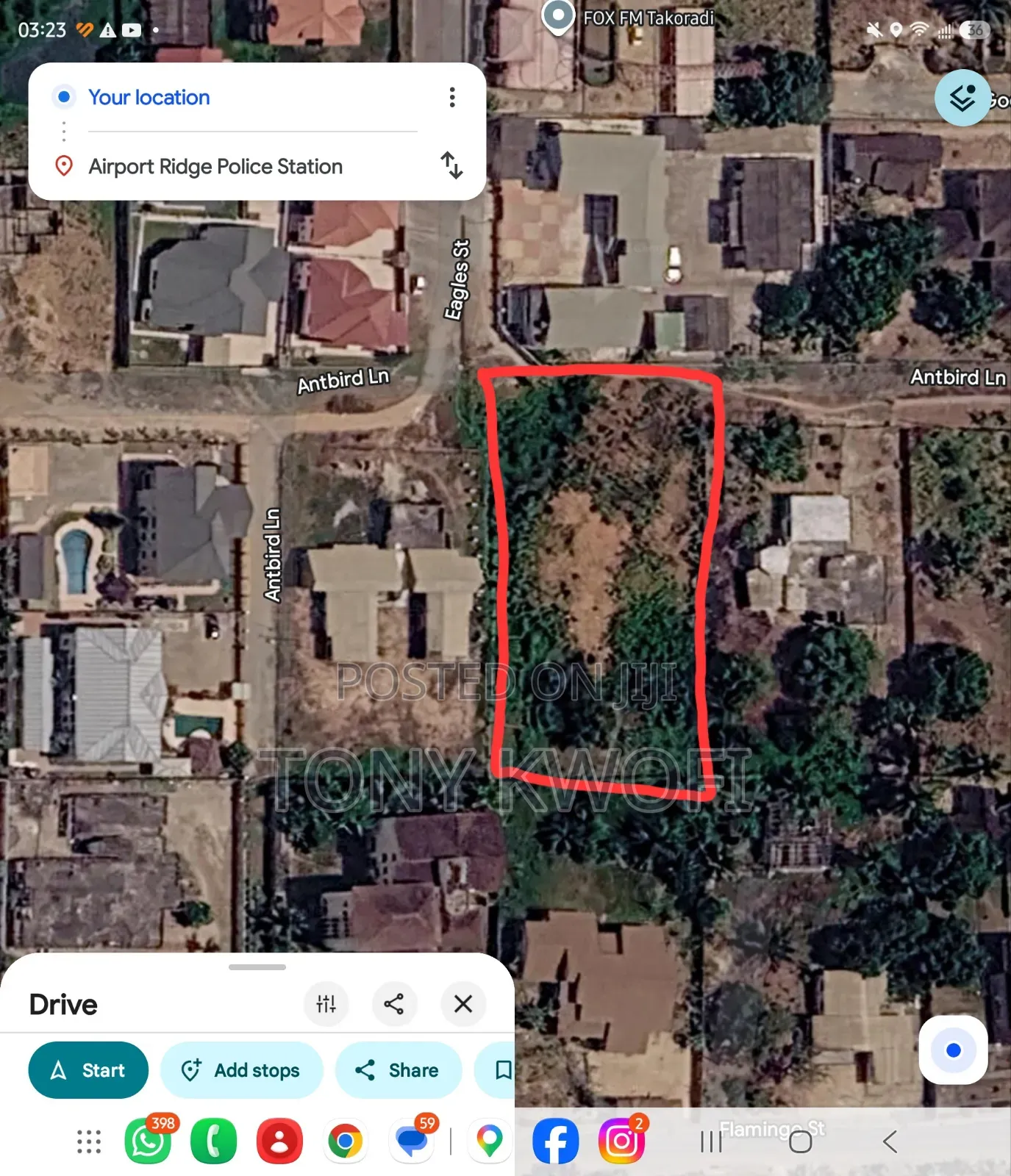 192 X 126ft Land Airport Ridge Takoradi