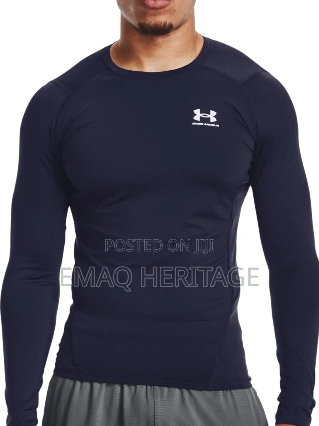 Under Armour Long Sleeve Compression Shirt - Navy Blu