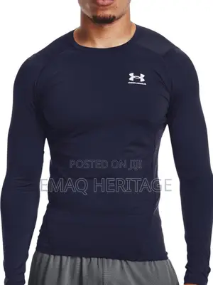 Under Armour Long Sleeve Compression Shirt - Navy Blu