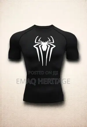 Spider Compression Fit T-Shirt - Black / White Logo