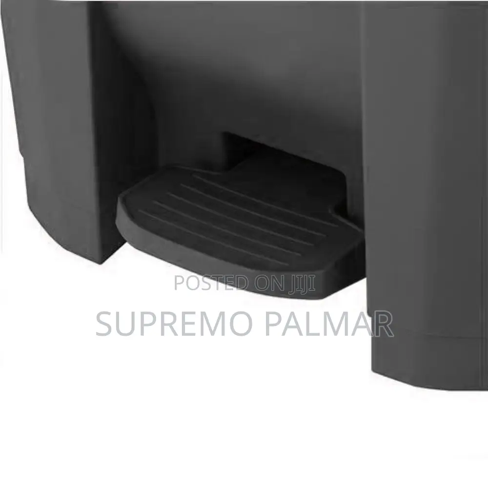 20L Dark Grey Pedal Dustbin – Plastic Foot-Operated Trash Bin