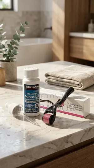Kirkland Minoxidil and Derma Roller (Thicker &. Fuller Hair for Men)